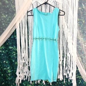 Tobi Tie Up Teal Mini Dress